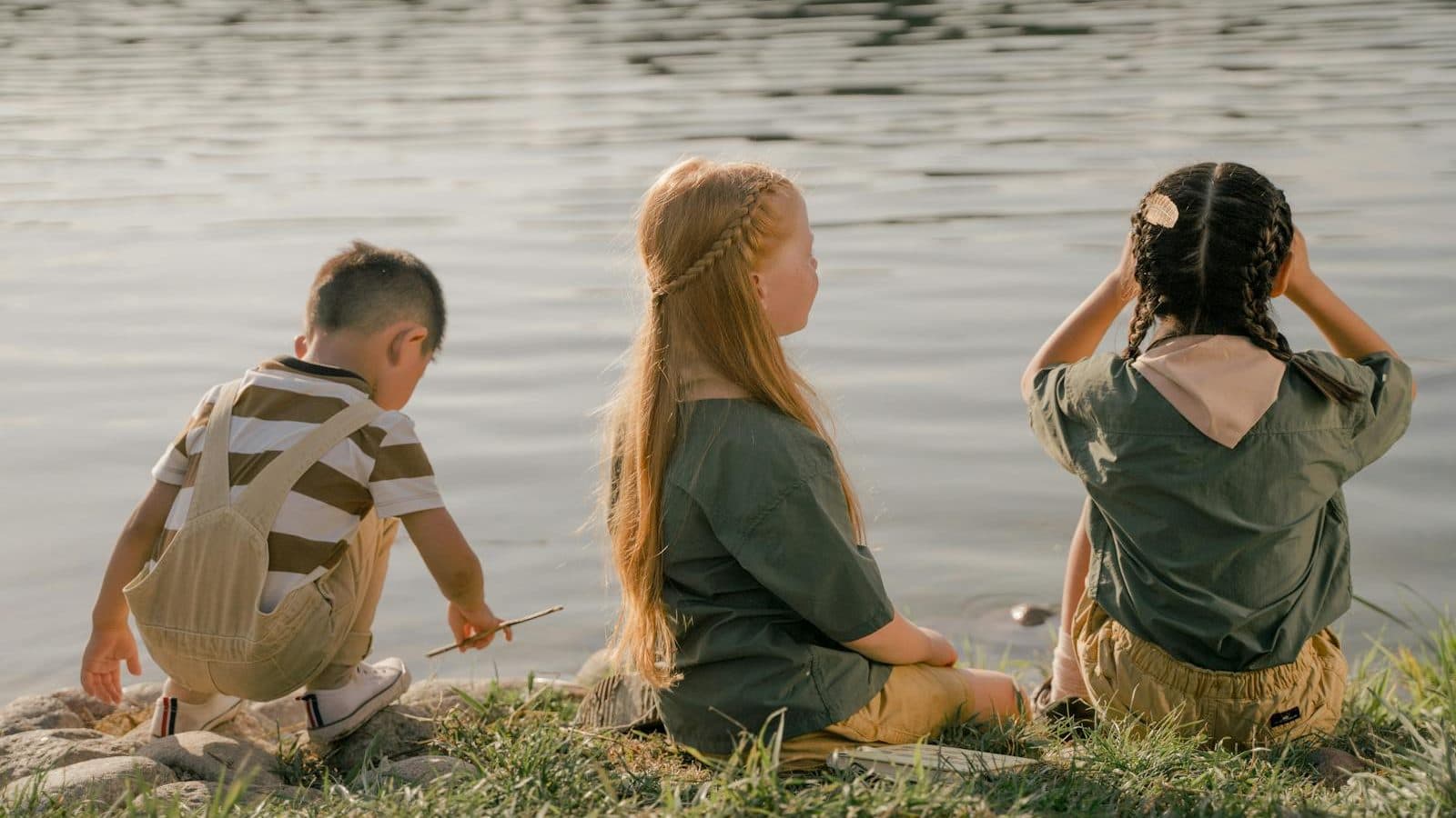 Kids by the Lake