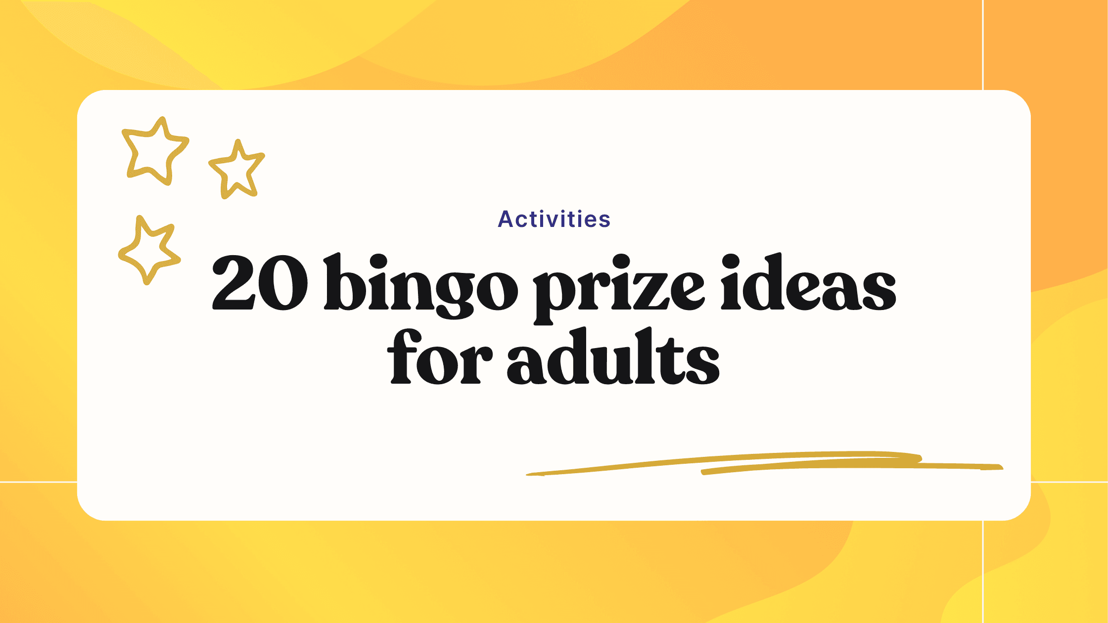 20 bingo prize ideas for adults