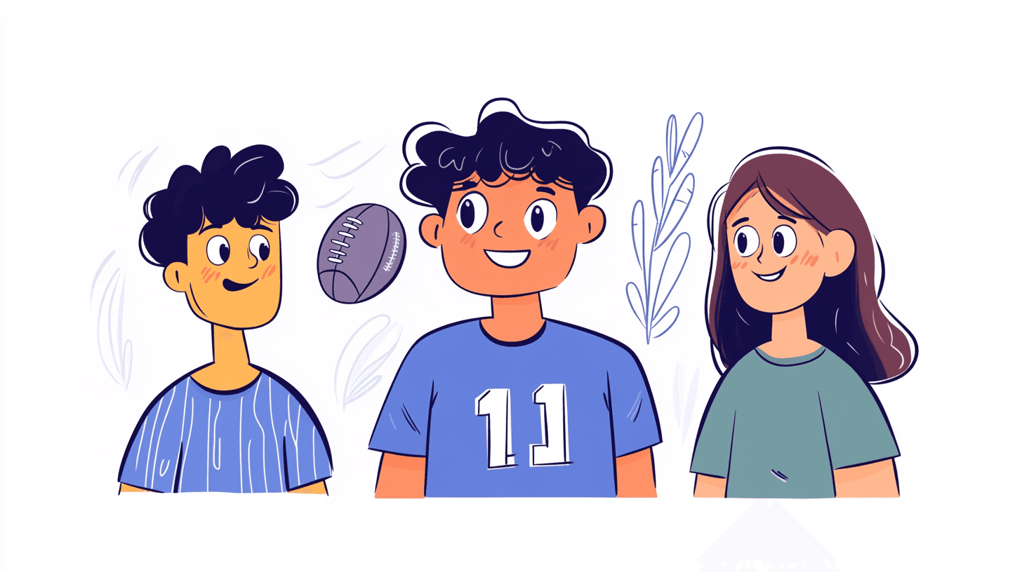 three nfl characters